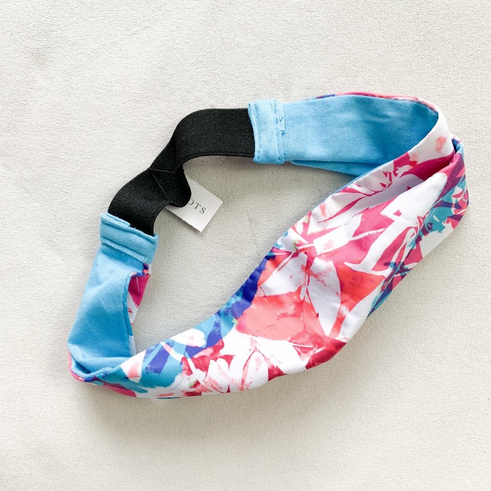 Talbots Blue and Pink Floral Bandana Headband